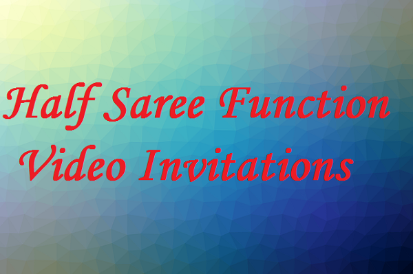 half saree function